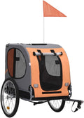 Pet Pushchairs & Strollers- Pet Supplies -Dog Bike Trailer Orange and Grey