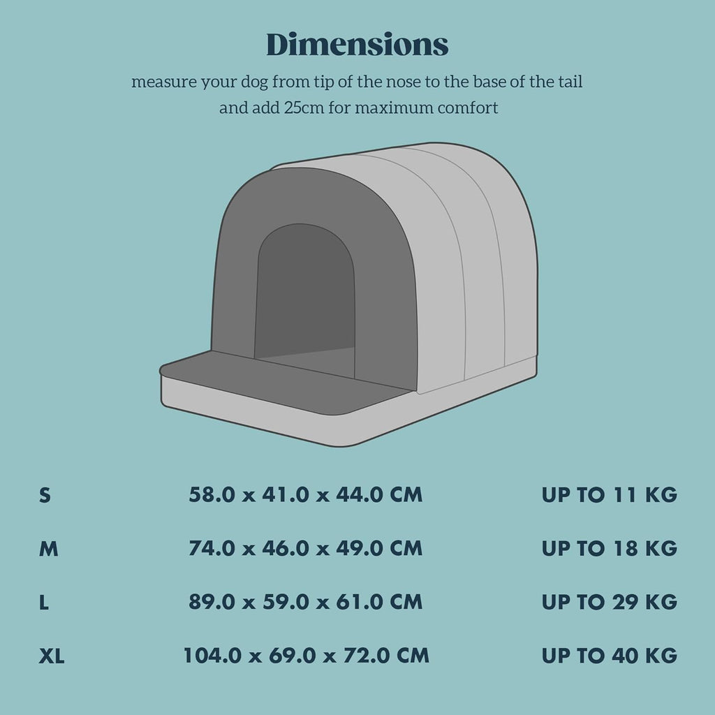 Indoor Dog House Extra Large Breeds & Fits -  Charcoal