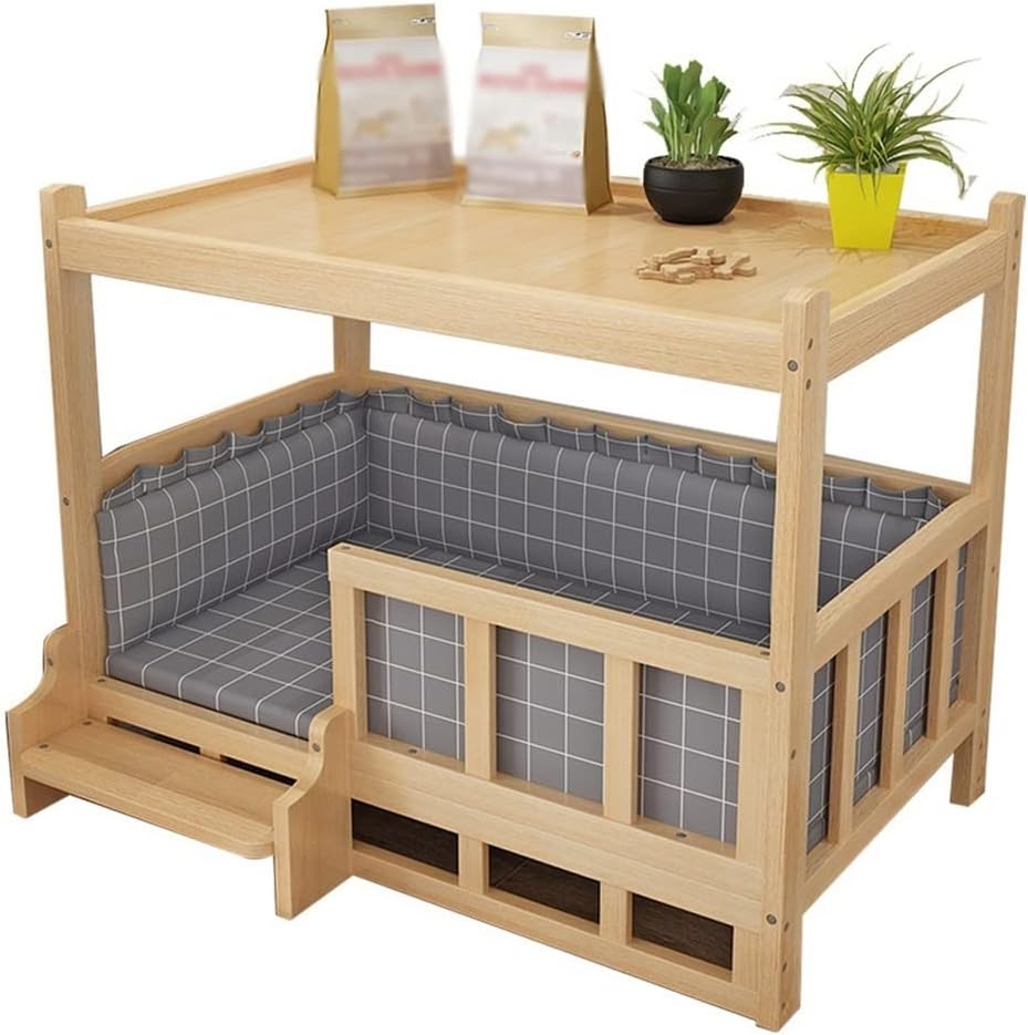 Wooden Pet Bed With Cotton Pad