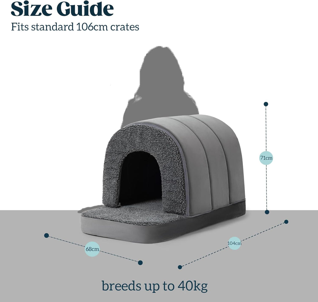 Indoor Dog House Extra Large Breeds & Fits -  Charcoal