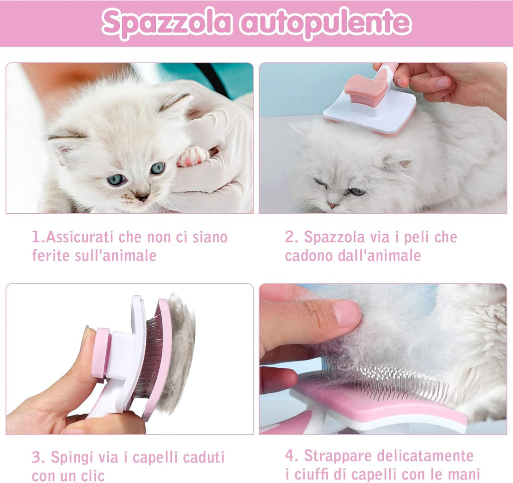 Self-cleaning Pet Brush for Long and Short Hair