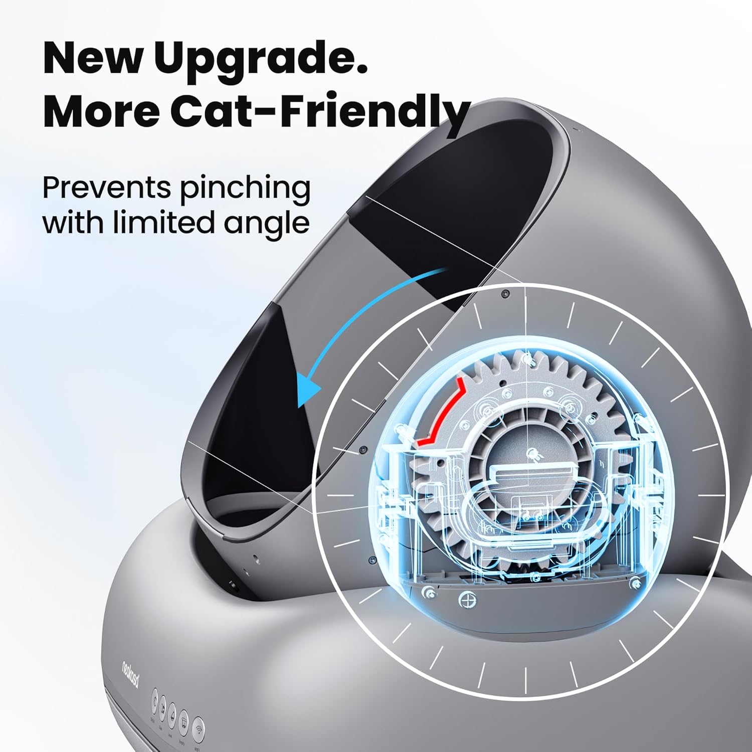 Self Cleaning Cat Litter Tray, Open Top Automatic Litter Box with Large Capacity