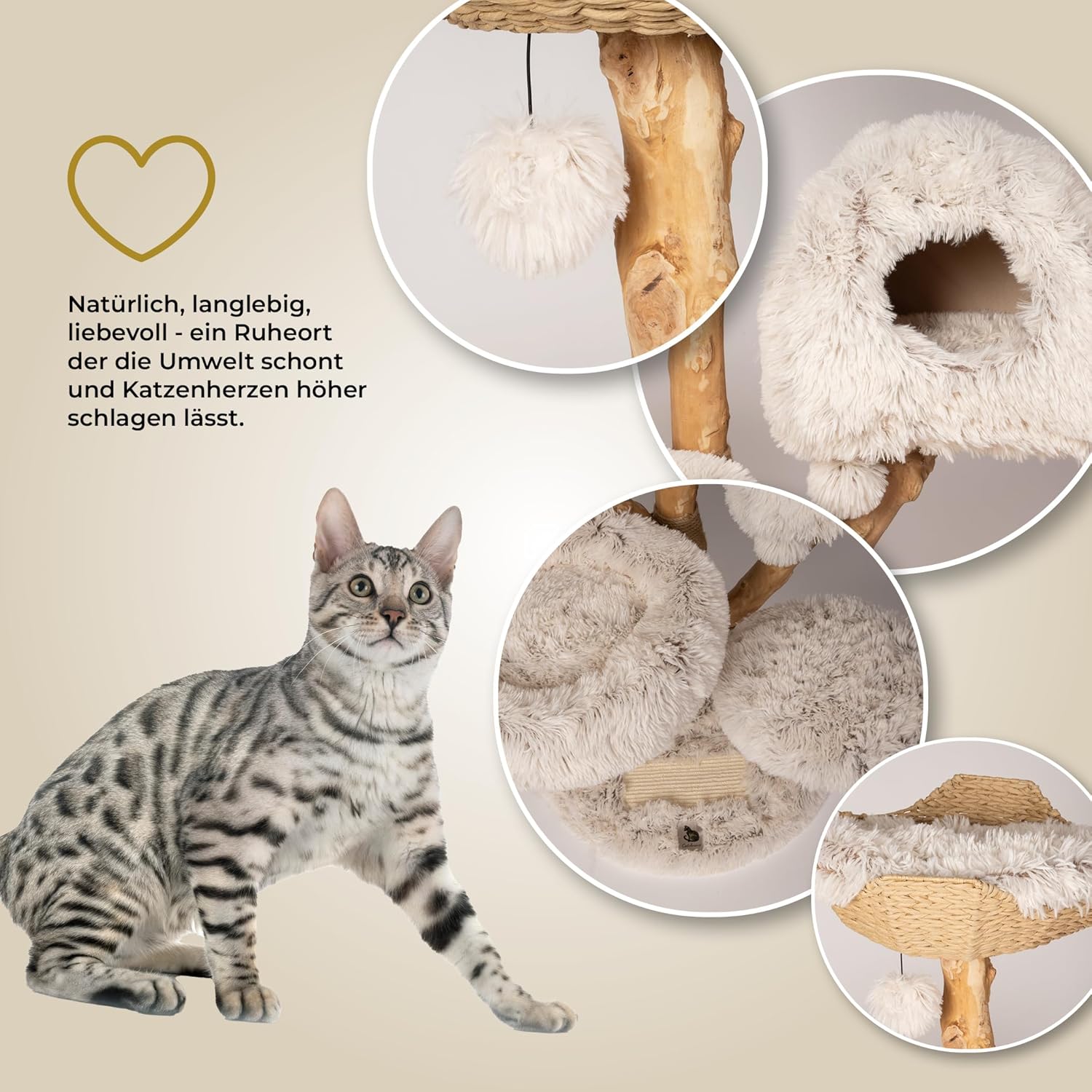 Cat Scratching Post - 128 cm Design Cat Tree